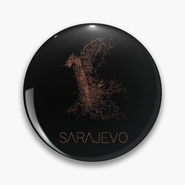 Artikelvorschau, Karte der Stadt Sarajevo entworfen und verkauft von paulrommer.
