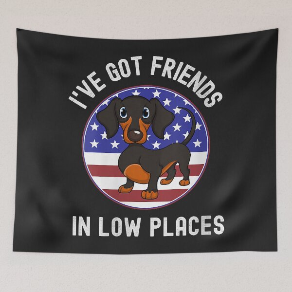 Aperçu de l'œuvre Womens I've Got Friends in Low Places Funny Dachshund American Dogs créée et vendue par Siosaia88.