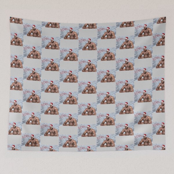 Item preview, Barry Wood sitting on bed Christmas   designed and sold by OnCoast1.