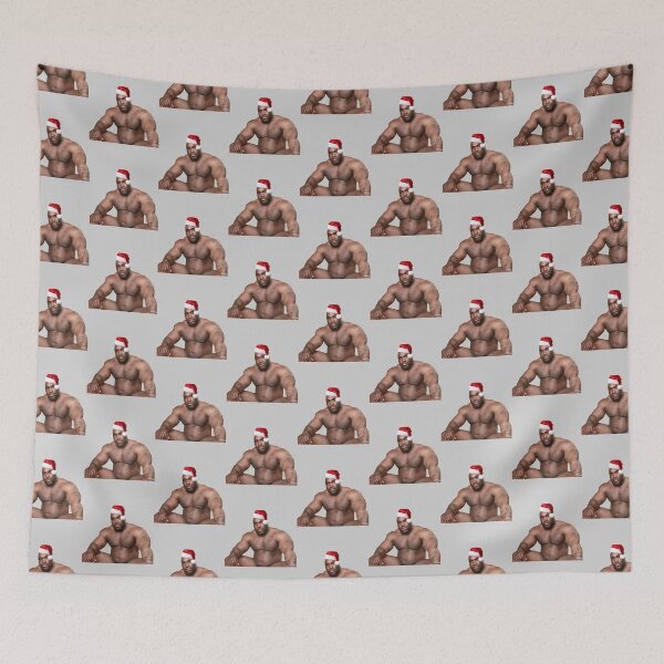 Item preview, Barry Wood sitting on bed Christmas designed and sold by OnCoast1.
