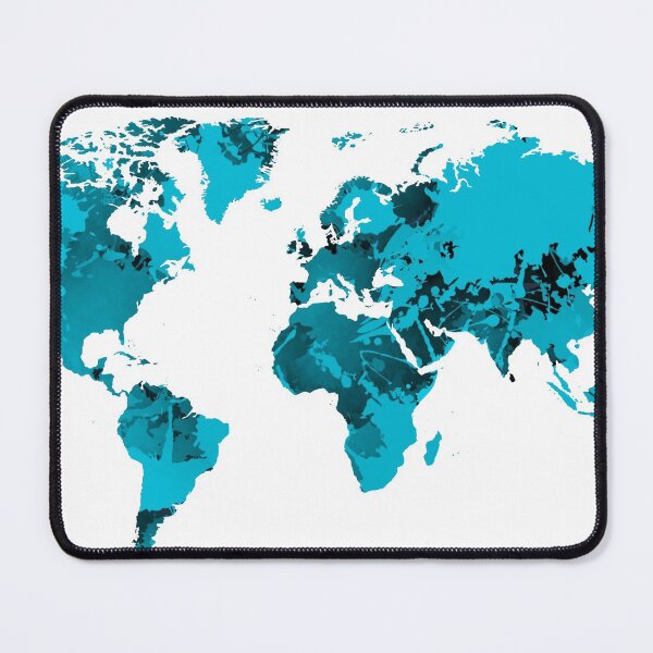 Item preview, Map of the world over blue stains designed and sold by AlbertoRuiZ.