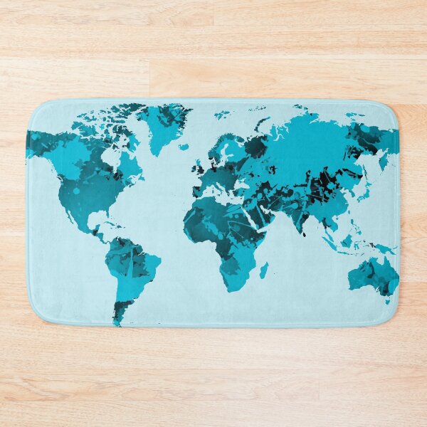 Item preview, Map of the world over blue stains designed and sold by AlbertoRuiZ.