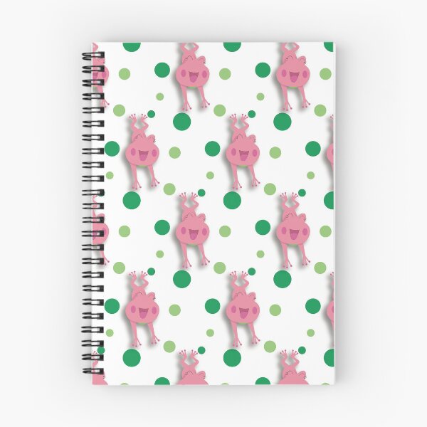 Item preview, Pink Leaping Kawaii Frog Pattern designed and sold by Trinket-Trickster.