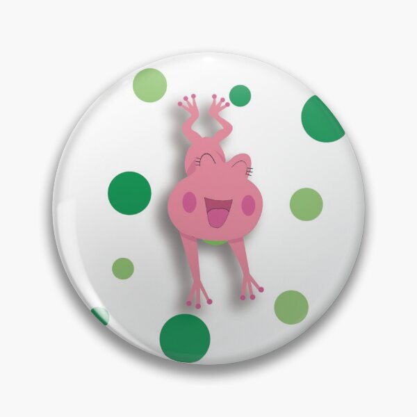 Item preview, Pink Leaping Kawaii Frog Pattern designed and sold by Trinket-Trickster.