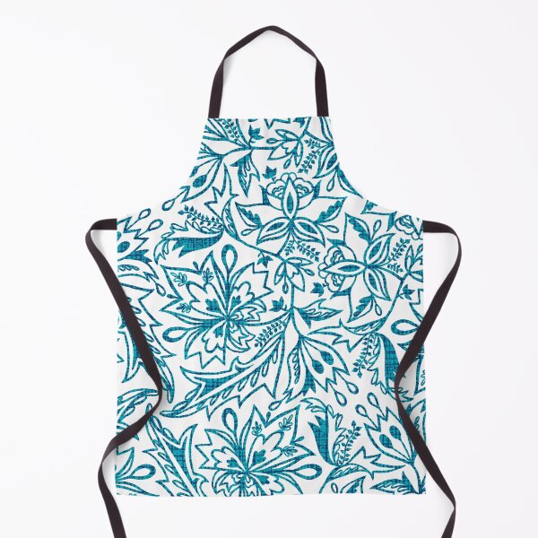 Aperçu de l'œuvre Canevas Texturé Teal Dentelle Chintz créée et vendue par TigaTiga.