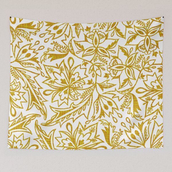 Aperçu de l'œuvre Canevas Texturé Doré Dentelle Chintz créée et vendue par TigaTiga.