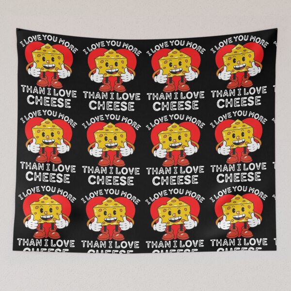 Item preview, I Love You More Than I Love Cheese Cute Valentine Cheese Wedge designed and sold by RGRamsey.