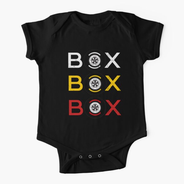 Formula 1 Racing Car Box Box Box Radio Call To Pit Box T-Shirt Short Sleeve Baby One-Piece