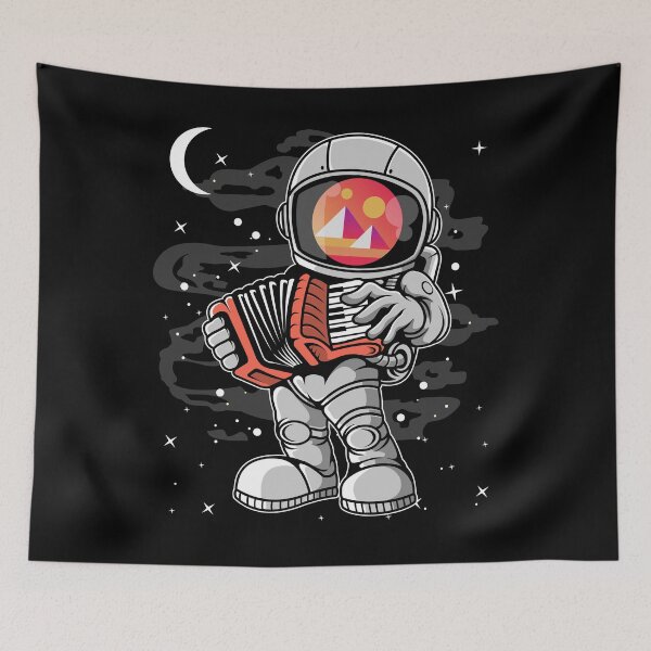 Item preview, Astronaut Accordion Decentraland MANA Coin To The Moon Crypto Token Cryptocurrency Blockchain Wallet HODL designed and sold by AdamRoberts90.