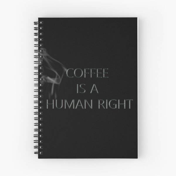 Aperçu de l'œuvre Le café est un droit de l'homme simple noir et blanc sombre créée et vendue par 2MB-.