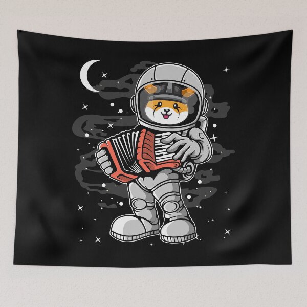 Item preview, Astronaut Accordion Floki Inu Coin To The Moon Crypto Token Cryptocurrency Blockchain Wallet HODL designed and sold by AdamRoberts90.