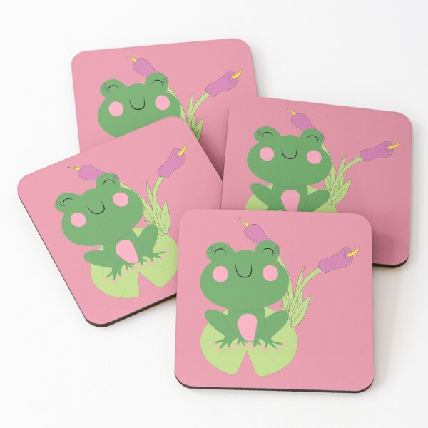 Item preview, Kawaii Frog on a Lily Pad Pattern designed and sold by Trinket-Trickster.