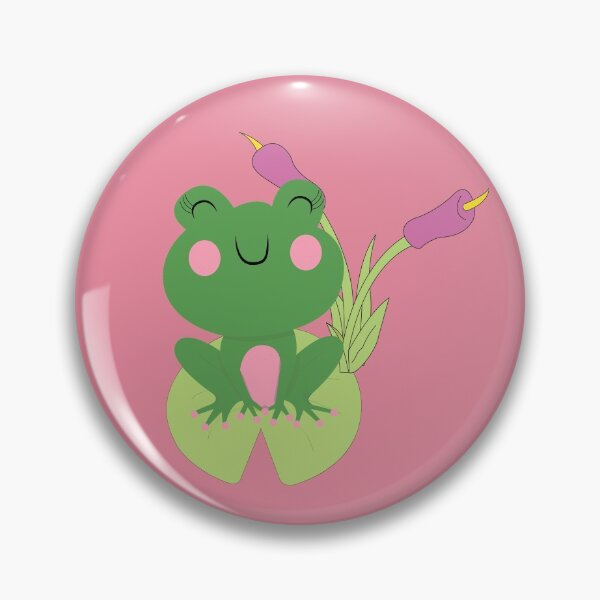 Item preview, Kawaii Frog on a Lily Pad Pattern designed and sold by Trinket-Trickster.
