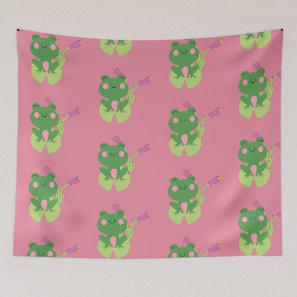 Item preview, Kawaii Frog on a Lily Pad Pattern designed and sold by Trinket-Trickster.