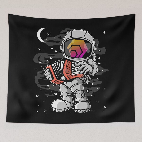Item preview, Astronaut Accordion HEX Coin To The Moon Crypto Token Cryptocurrency Blockchain Wallet HODL designed and sold by AdamRoberts90.