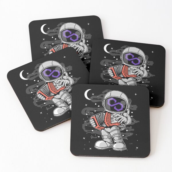 Item preview, Astronaut Accordion Polygon Matic Coin To The Moon Crypto Token Cryptocurrency Blockchain Wallet HODL designed and sold by AdamRoberts90.