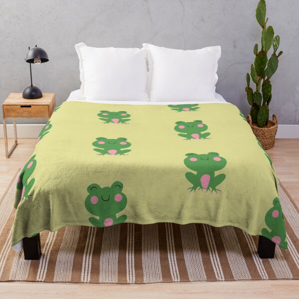 Item preview, Green Kawaii Frog Pattern designed and sold by Trinket-Trickster.