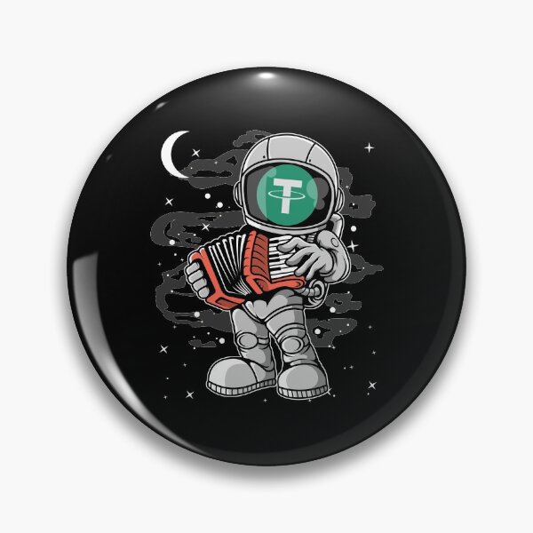 Item preview, Astronaut Accordion Tether USDT Coin To The Moon Crypto Token Cryptocurrency Blockchain Wallet HODL designed and sold by AdamRoberts90.