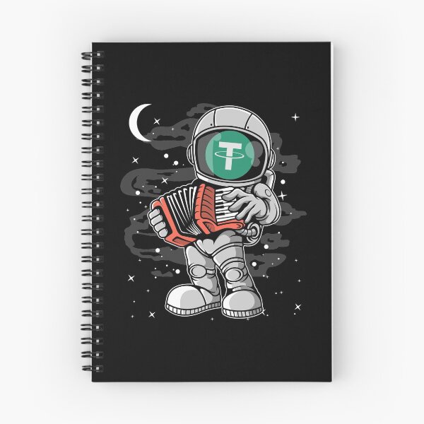 Item preview, Astronaut Accordion Tether USDT Coin To The Moon Crypto Token Cryptocurrency Blockchain Wallet HODL designed and sold by AdamRoberts90.