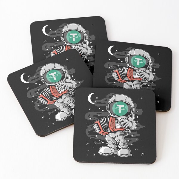 Item preview, Astronaut Accordion Tether USDT Coin To The Moon Crypto Token Cryptocurrency Blockchain Wallet HODL designed and sold by AdamRoberts90.