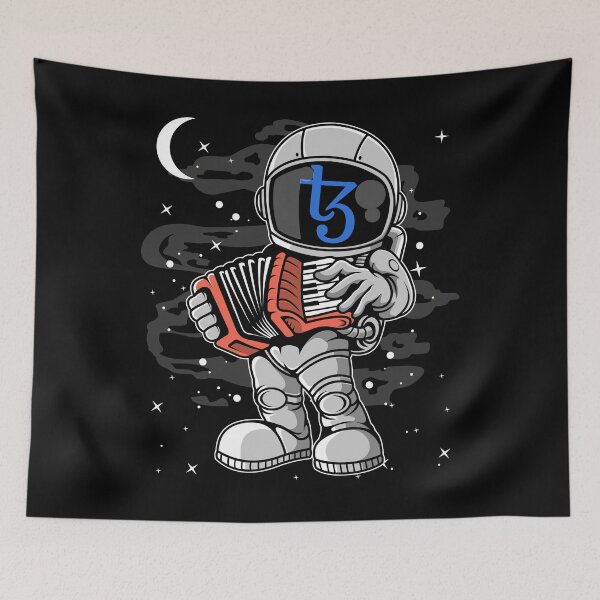 Item preview, Astronaut Accordion Tezos XTZ Coin To The Moon Crypto Token Cryptocurrency Blockchain Wallet HODL designed and sold by AdamRoberts90.