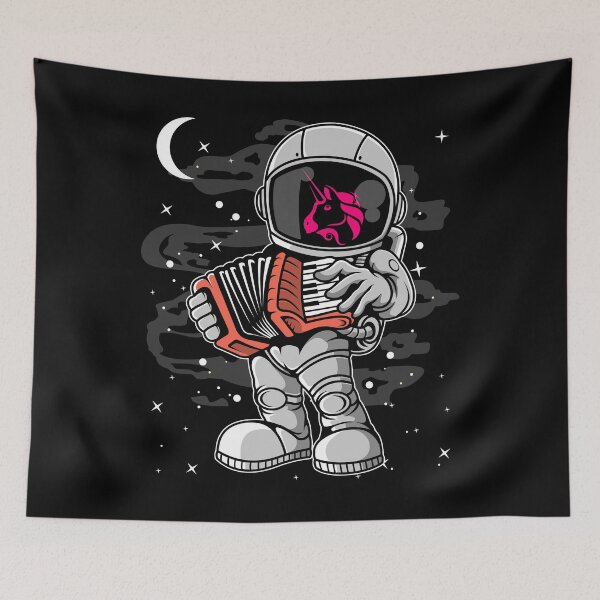 Item preview, Astronaut Accordion Uniswap UNI Coin To The Moon Crypto Token Cryptocurrency Blockchain Wallet HODL designed and sold by AdamRoberts90.