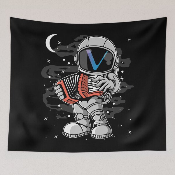 Item preview, Astronaut Accordion Vechain VET Coin To The Moon Crypto Token Cryptocurrency Blockchain Wallet HODL designed and sold by AdamRoberts90.