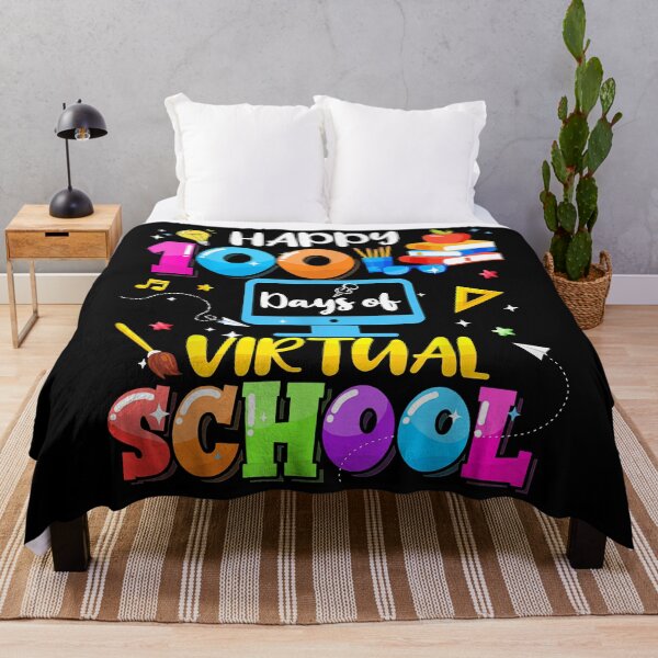 Item preview, Happy 100 Days of Virual School Teacher Students Boys Girls designed and sold by KevinGardner1.