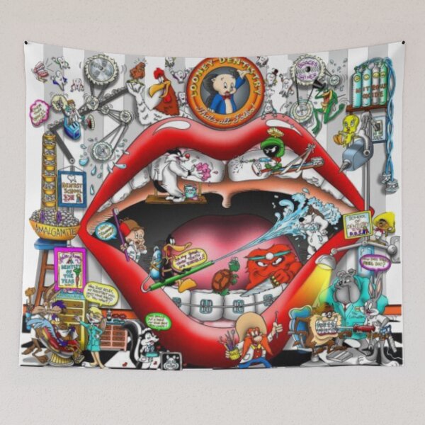 Item preview, Mouth Tongue Teeth Cartoons Color Fun designed and sold by MusicSkateboard.