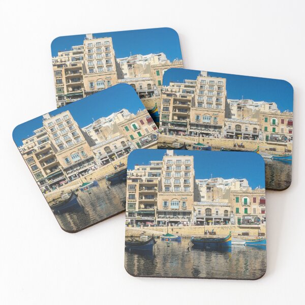 Item preview, Saint Julians Paceville Charming Harbour - Mediterranean Colors in Malta designed and sold by Georgia Mizuleva.