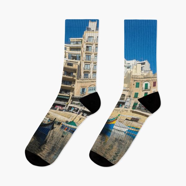 Item preview, Saint Julians Paceville Charming Harbour - Mediterranean Colors in Malta designed and sold by Georgia Mizuleva.