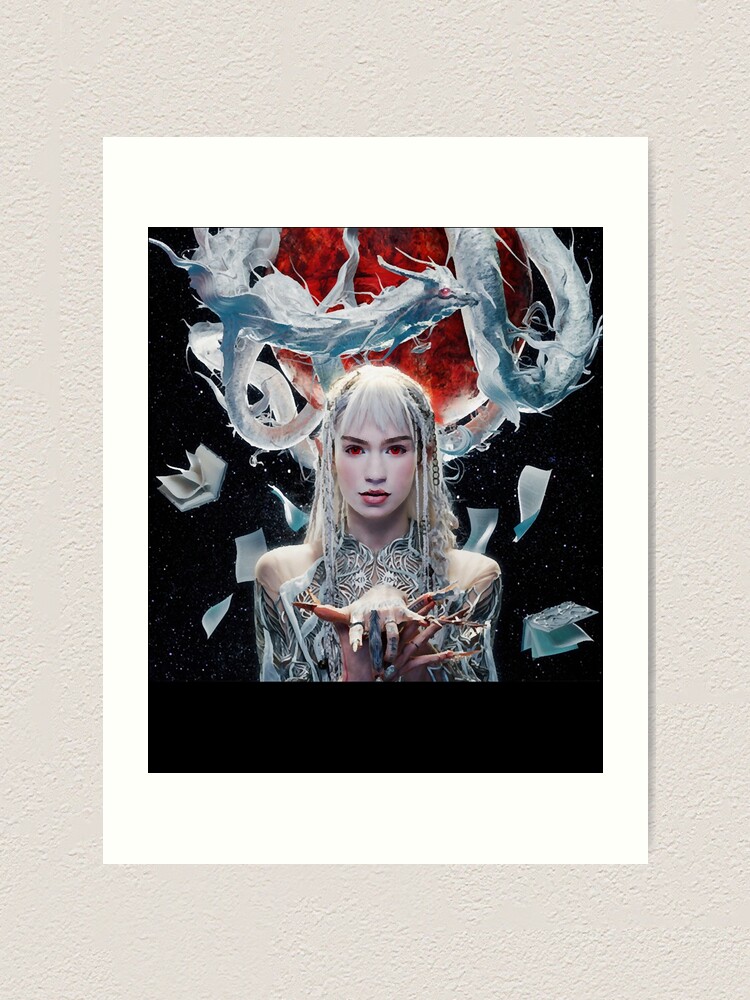 white dragon Grimes Player of Games Essential  Art Print for Sale by  ZehraMundrawala