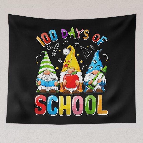 Item preview, Happy 100th Day Of School Three Gnomes Virtual Teachers Kids  designed and sold by ShannonMullins.