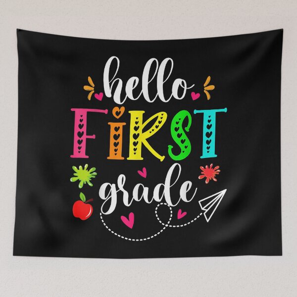 Item preview, Hello First Grade Kids Teacher Student Back To School designed and sold by ShannonMullins.