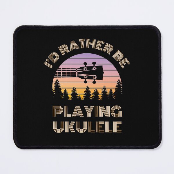 Item preview, I'd Rather Be Playing Ukulele Ukulele Headstock Vintage Sunset designed and sold by nightsworthy.