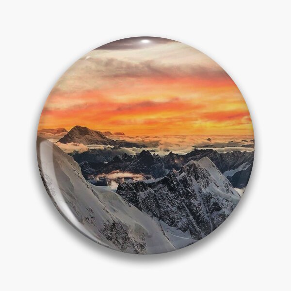 Item preview, Winter sunset high altitude mountains snow designed and sold by Myartspace.
