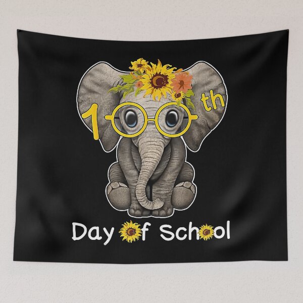 Item preview, Hippie Elephant 100th Day of School Sunflower lovers designed and sold by ShannonMullins.