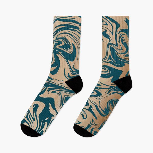 Aperçu de l'œuvre Teal and Copper Gold Marbled créée et vendue par meggydesigns.