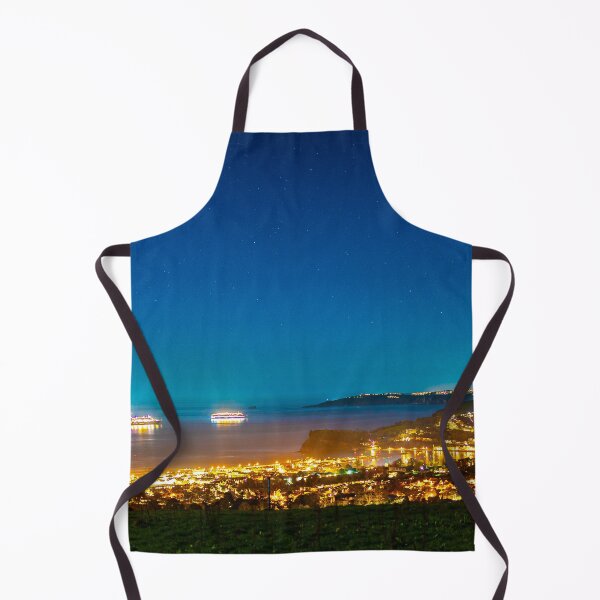 Item preview, Cruise ships moored in Teignmouth bay at night - wide designed and sold by Rorymacve.