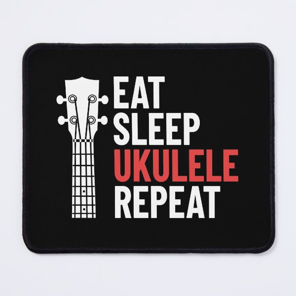 Item preview, Eat Sleep Ukulele Repeat Ukulele Headstock Dark Theme designed and sold by nightsworthy.
