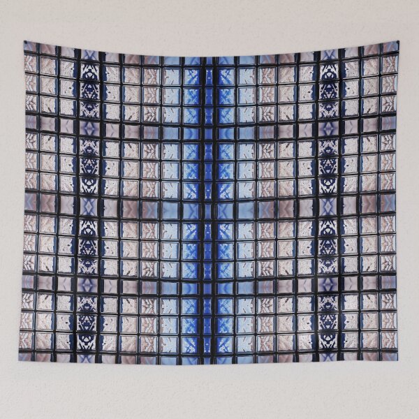 Item preview, Blue toned glass brick window abstract  designed and sold by Arletta Cwalina.