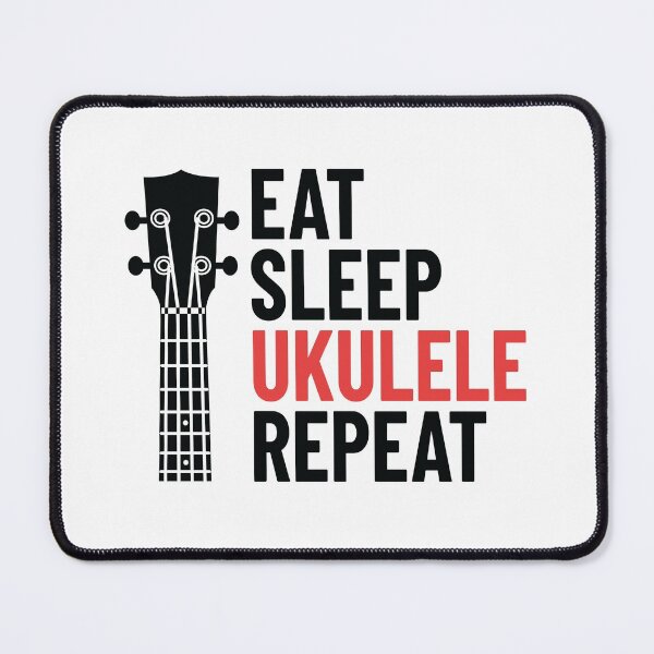 Item preview, Eat Sleep Ukulele Repeat Ukulele Headstock Light Theme designed and sold by nightsworthy.
