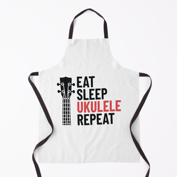Item preview, Eat Sleep Ukulele Repeat Ukulele Headstock Light Theme designed and sold by nightsworthy.