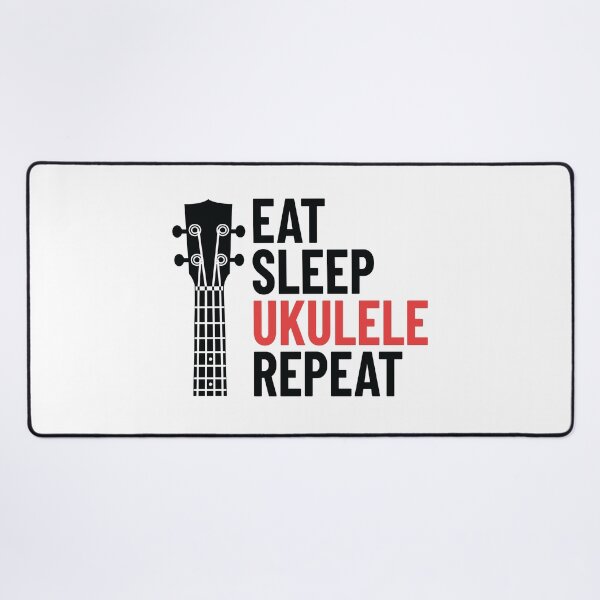 Item preview, Eat Sleep Ukulele Repeat Ukulele Headstock Light Theme designed and sold by nightsworthy.