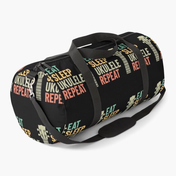 Item preview, Eat Sleep Ukulele Repeat Ukulele Headstock Retro Theme designed and sold by nightsworthy.