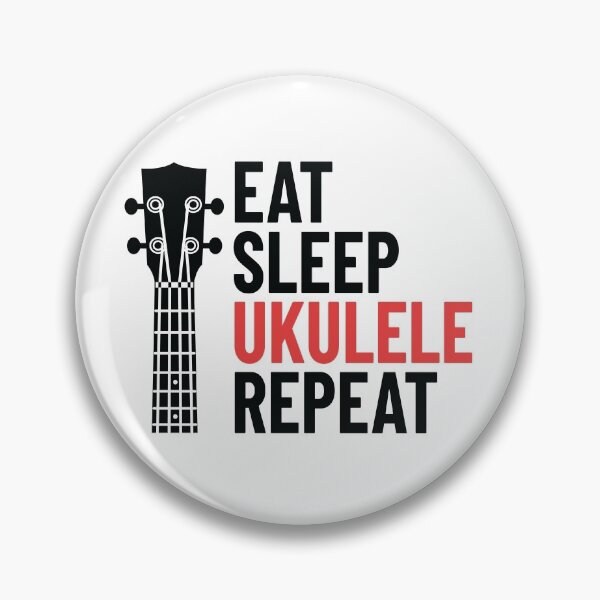 Item preview, Eat Sleep Ukulele Repeat Ukulele Headstock Light Theme designed and sold by nightsworthy.