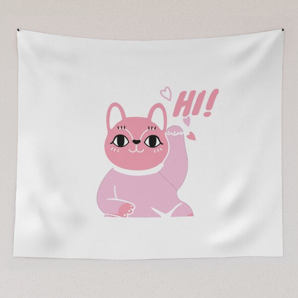 Item preview, cat says hey, Cat, Cute Cat designed and sold by BNSARTs.