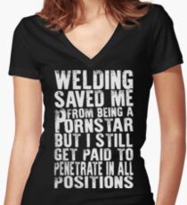 WELDER LIFE TSHIRT 2016 Women's Fitted V-Neck T-Shirt