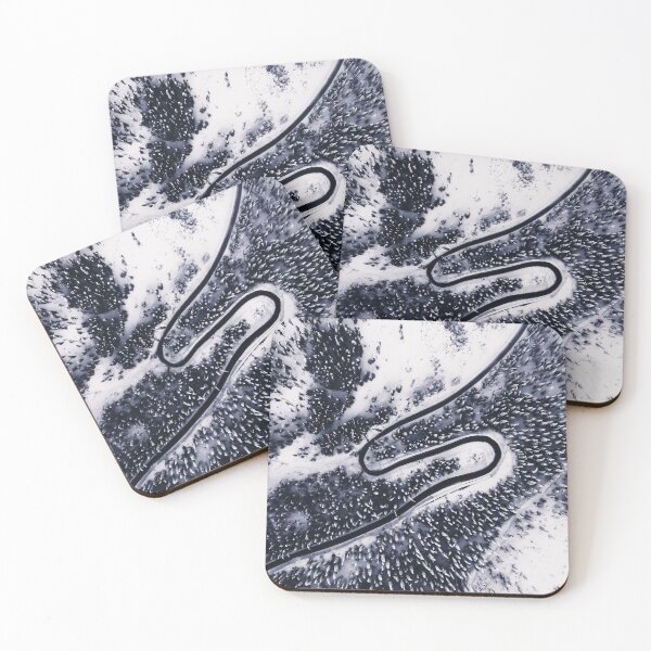 Item preview, Aerial view winter trees, road home designed and sold by Myartspace.