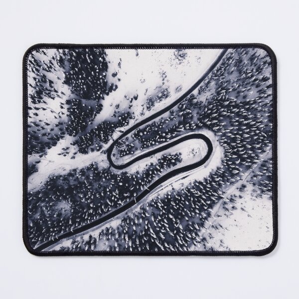 Item preview, Aerial view winter trees, road home designed and sold by Myartspace.